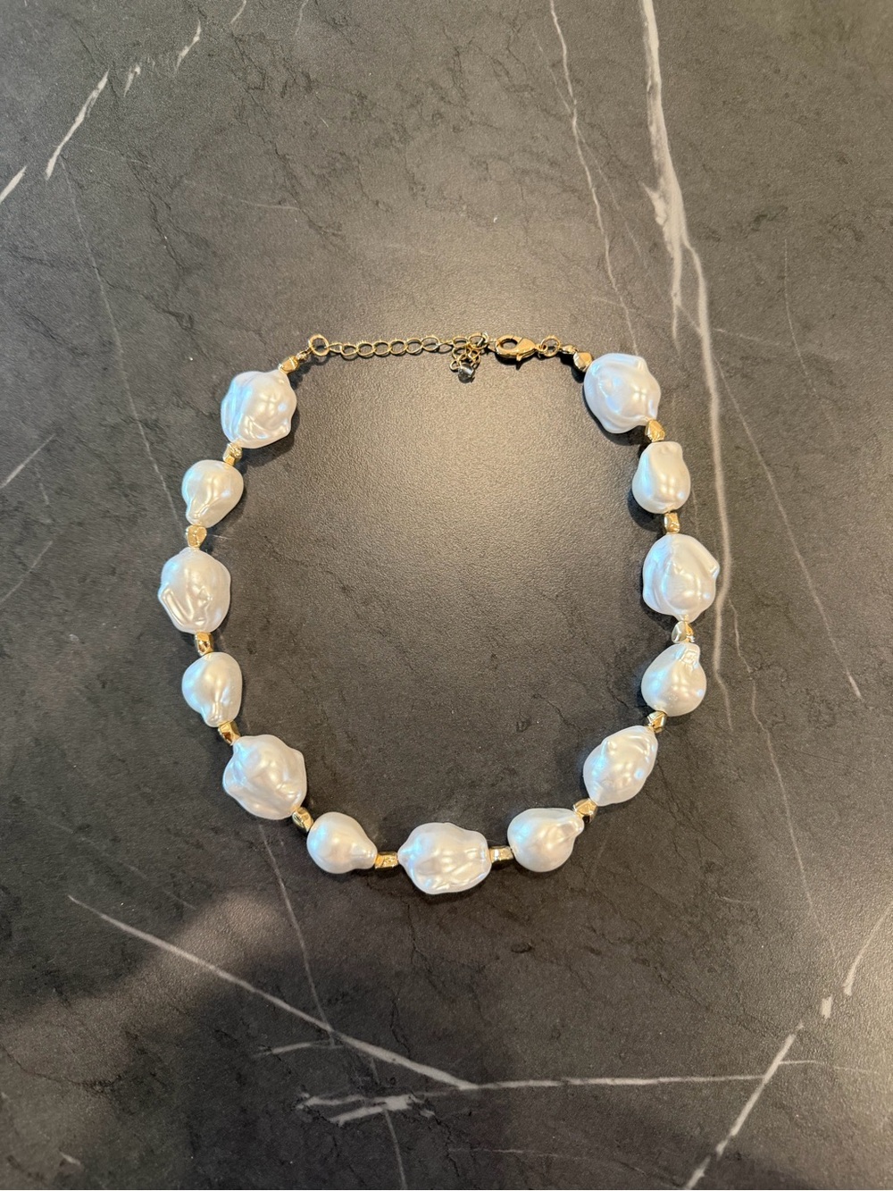 Baroque Pearl & Gold Necklace